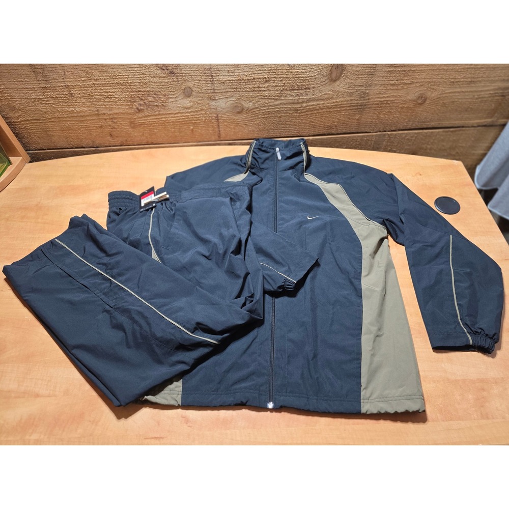 Nike Mens Tracksuit Set Black Khaki Windbreaker Jacket NWT Pants Large
